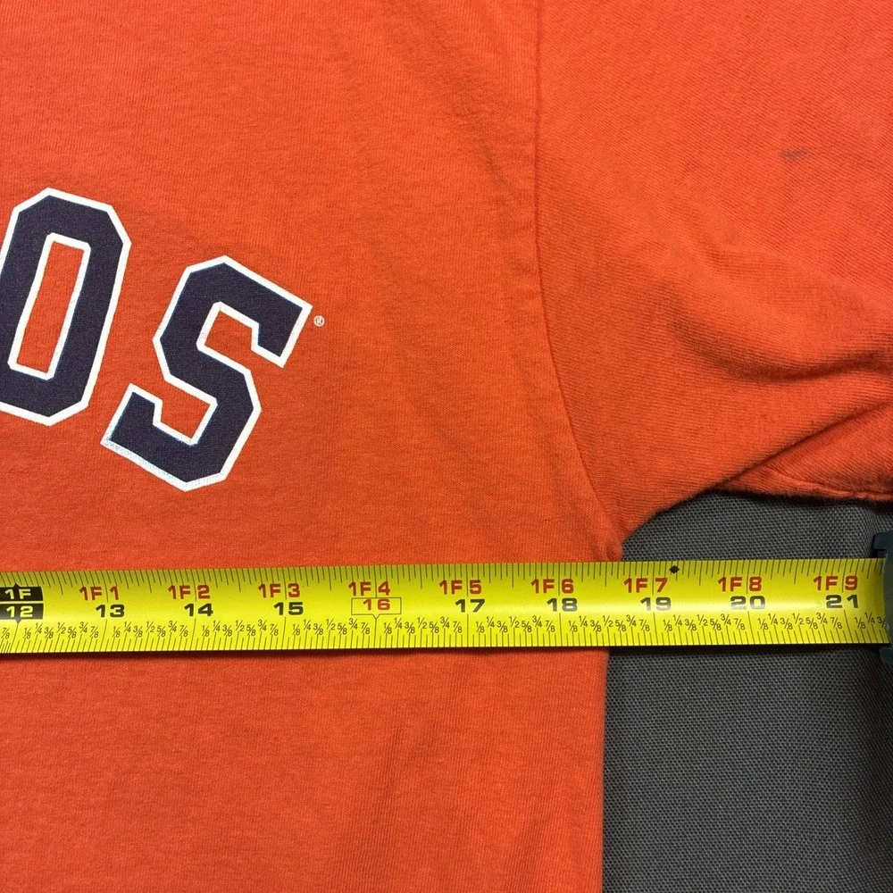 Majestic Houston Astros Justin Verlander #35 T-Shirt Men's Medium Orange MLB